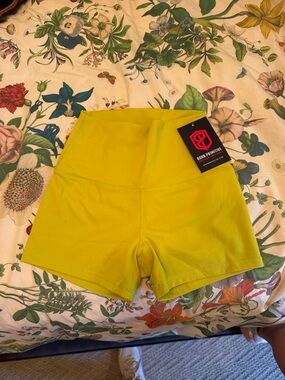 Born Primitive Lime High-Waist Bike Shorts